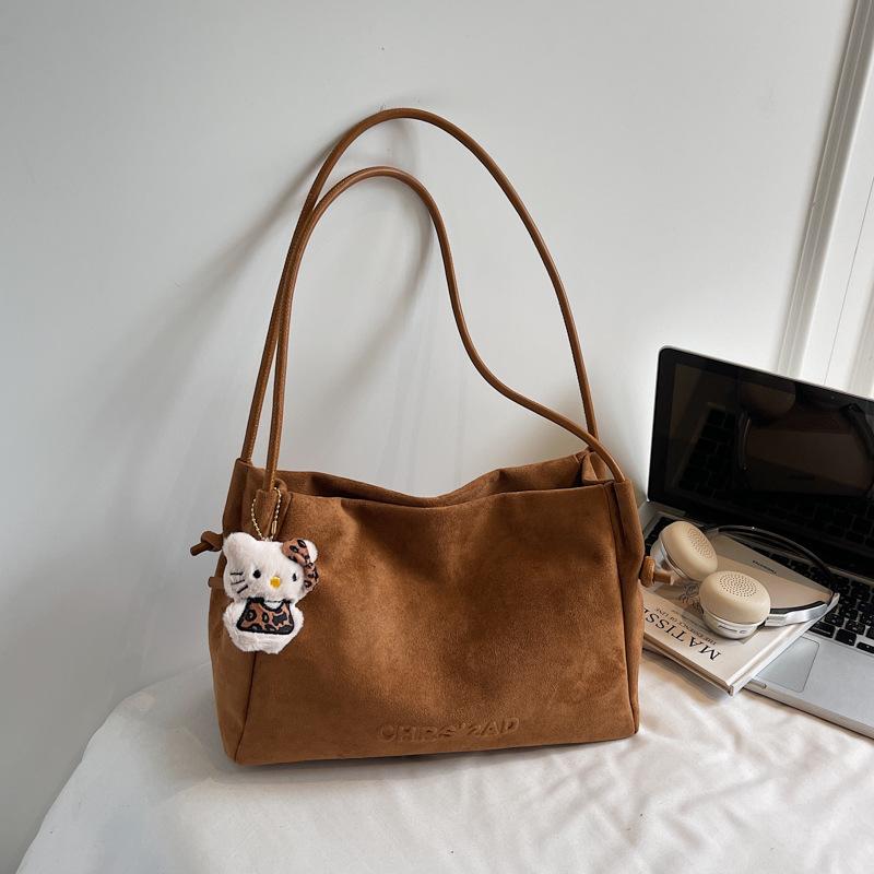 Retro Large-capacity Tote Bag Women's Autumn New Fashion Simple Casual Commuter Shoulder Bag Underarm Bag