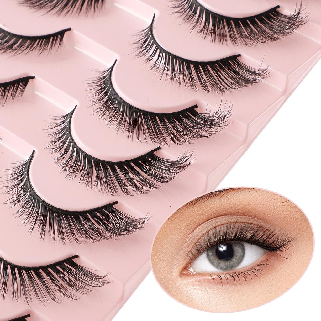 30 Pairs Of Oblique Flying Fox Eyes Large-Capacity Mixed False Eyelashes Natural Thick Simulated Eyelashes