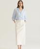 Oteumilkape Straight Cotton Skirt - White