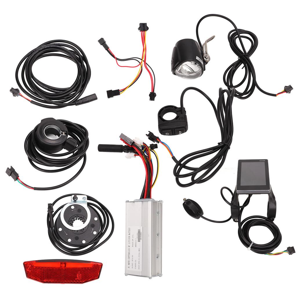 25A Electric Bike Motor Controller Set with GD06 Meter Lights Switch Brushless Motor Controller LCD