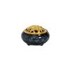 Portable Ceramic Sandalwood Incense Burner: Golden Bowl Ornament & Incense Plate