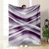 Abstract Flowing Lines Crossing Diagonally with Purple and White Gradients. for All Seasons Blanket Lunch Break Throw Gift