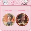 1PC Love and Deepspace Sylus Rafayel Zayne Xavier Anime Flowing Sand Badge Double Sided Pattern Brooch Cospaly Cartoon Gift 55MM