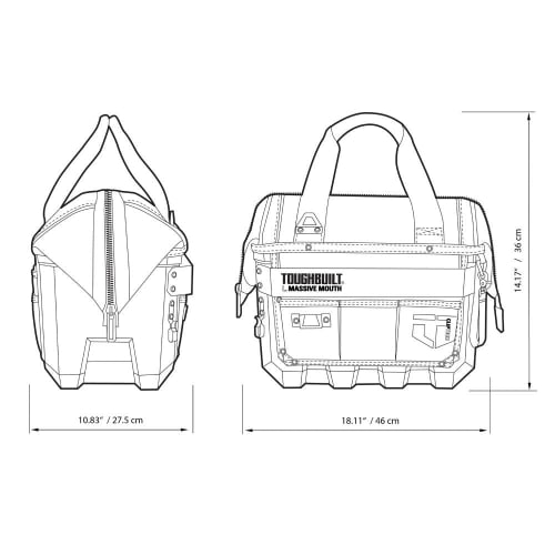 ToughBuilt - Large Large Mouse 16-inch Tool Bag - Professional-Grade Quality Construction - TB-CT-62-16A