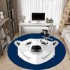 1pc Polar Bear Logo Office Round Area Rug, Under Office Chairs Bedroom Living Room Home Decor, Room Deco