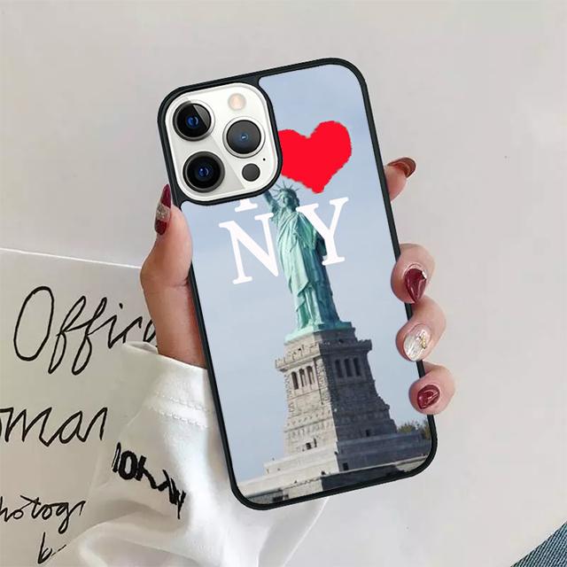 

Dark Night New York City Phone Case Cover For iPhone 17 Air 15 16 14 13 12 Pro Max 11 Pro Max Plus Coque Shell iPhone 12pro max