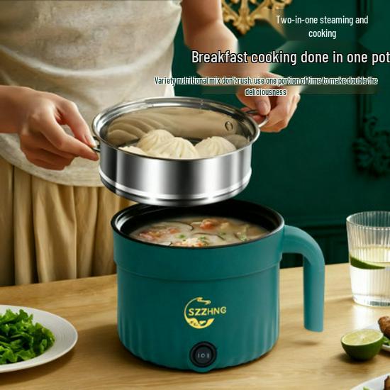 Compact Multifunctional Electric Cooking Pot for Dorms & Students