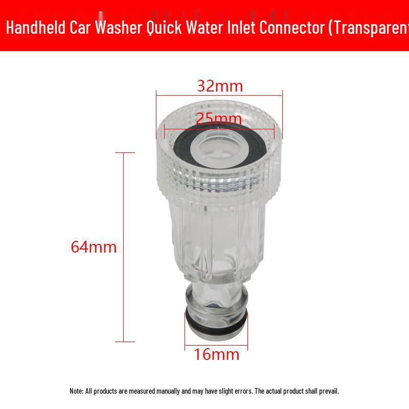 Portable High-Pressure Car Washer Water Inlet Hose Quick Connector