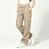 Children's Color Multi-Pocket Cargo Pants Casual Versatile Everyday Wear for Boys and Girls