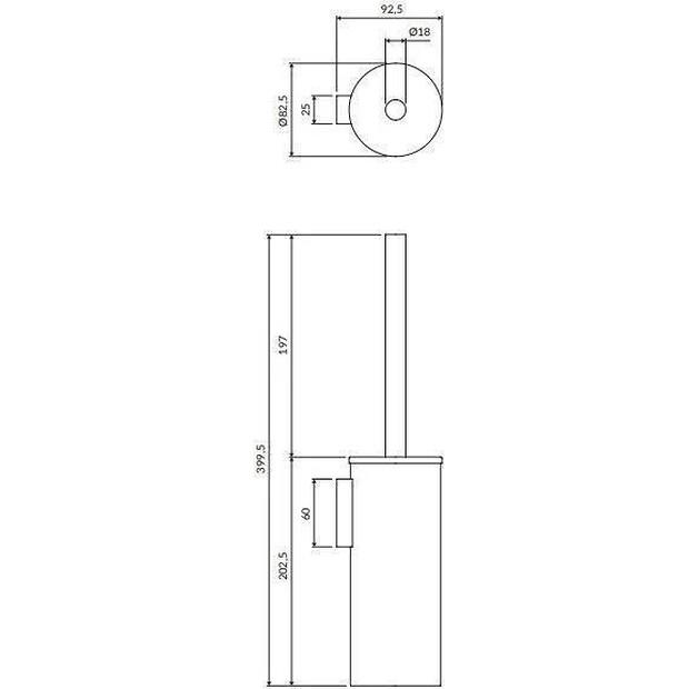 Щетка для унитаза Omnires Modern Project черный MP60621BL