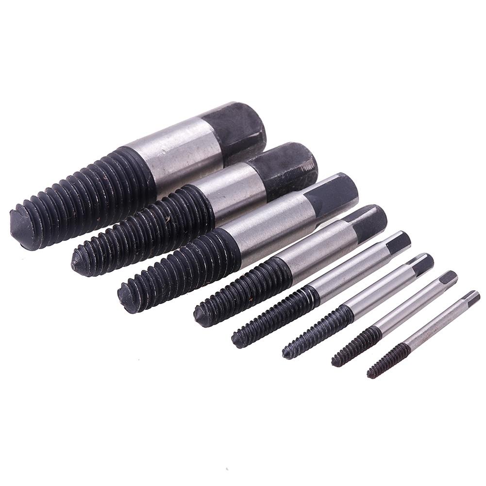 Sada extraktorů na šrouby, vrtáky z uhlíkové oceli, vodicí sada, sada na odstraňování zlomených konců šroubů, nástroje na odstraňování poškozených šroubů 1/8PCS