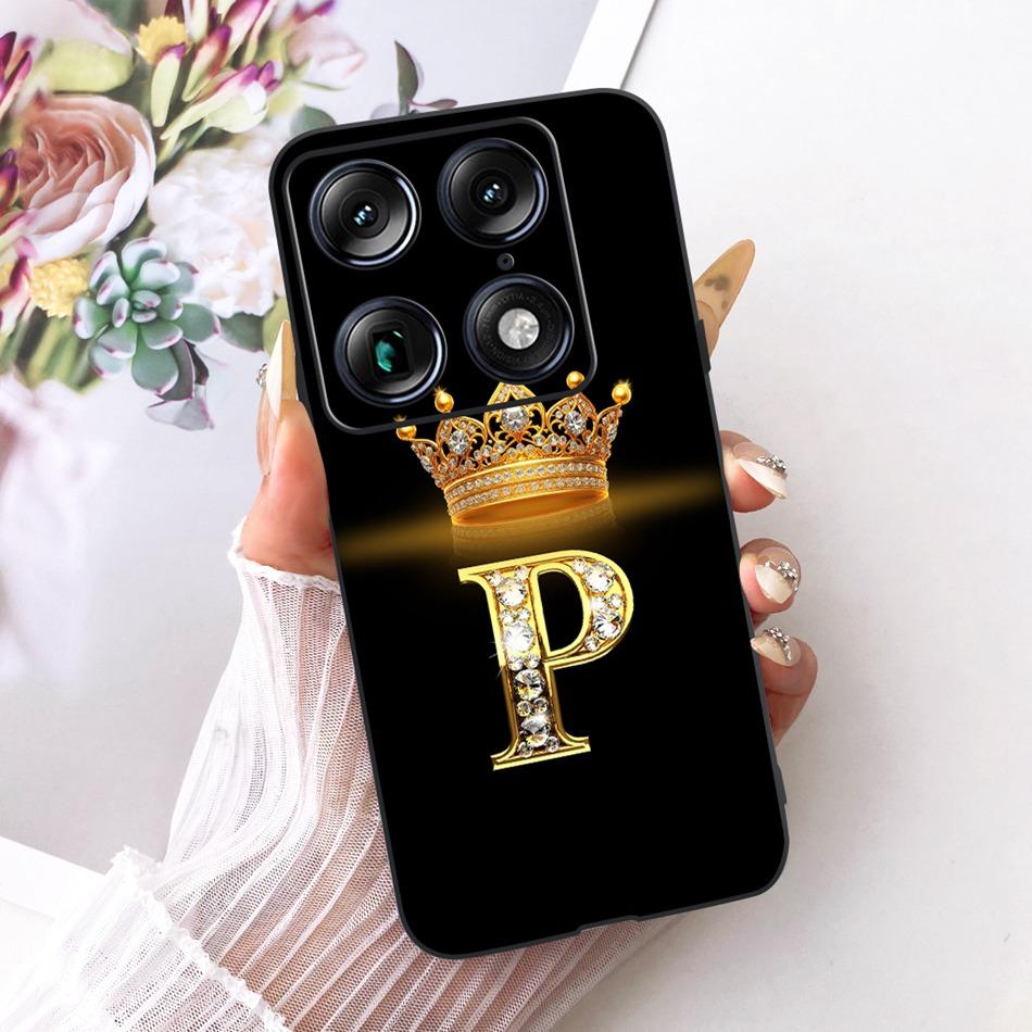 For Motorola Signature 2026 Crown Letter Phone Case For Motorola Signature XT2603-2 Black Silicone Soft Cases Bumpers