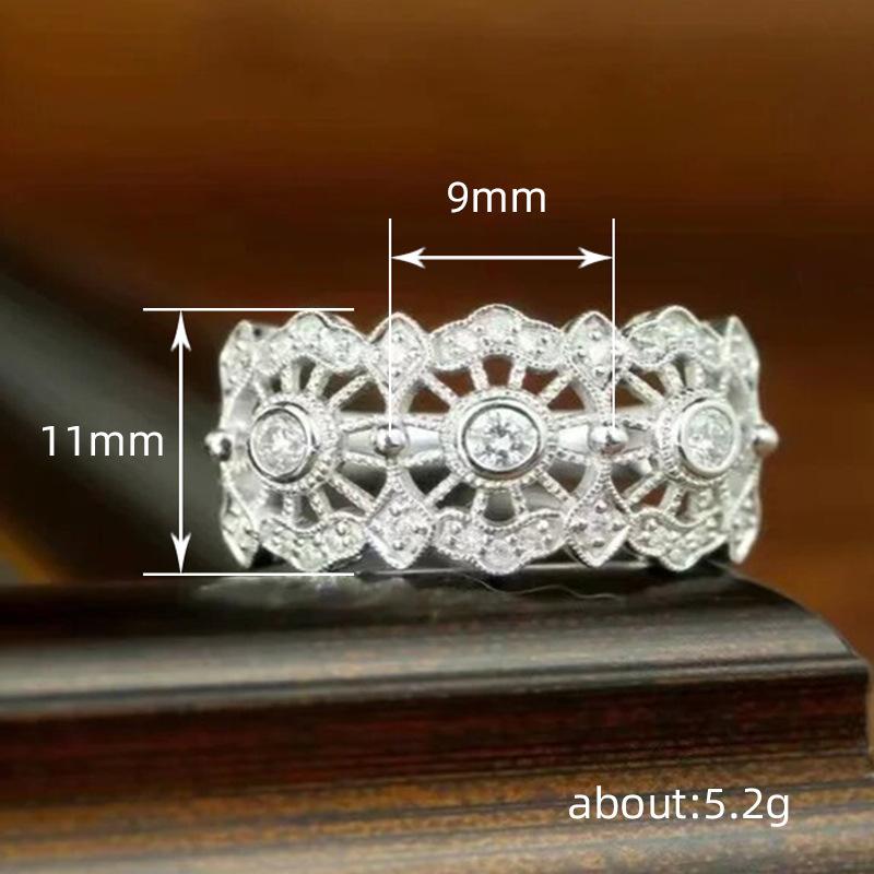Huitan CopperColor Women Ring Hollow Out Design Fashion Engagement Party Luxury Accessories with Shiny CZ Daily Chic Jewelry