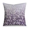Fronha Estampada Geométrica Floral Decoração de Carro Sofá Quarto Sala de Estar Roxo Padrão Capa de Almofada Decorativa,(4)