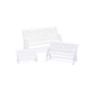 3Pcs Mini Bench Chairs Park Seat Garden Miniatures Micro Landscape Decoration