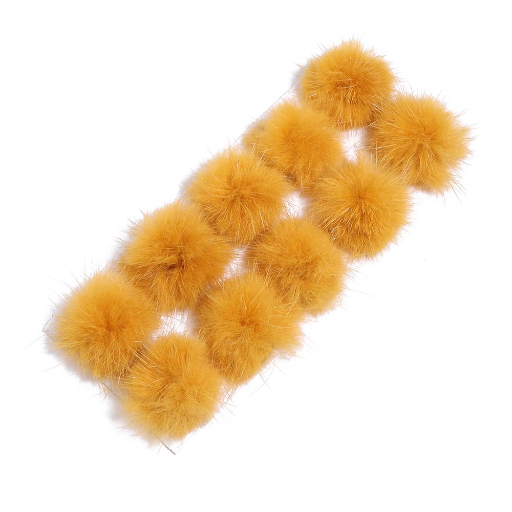 10pcs 3cm Faux Mink Fur Pompom Colorful Fur Pom Poms Balls For DIY Handmade Clothing Sewing Headwear Earrings Decor Accessories