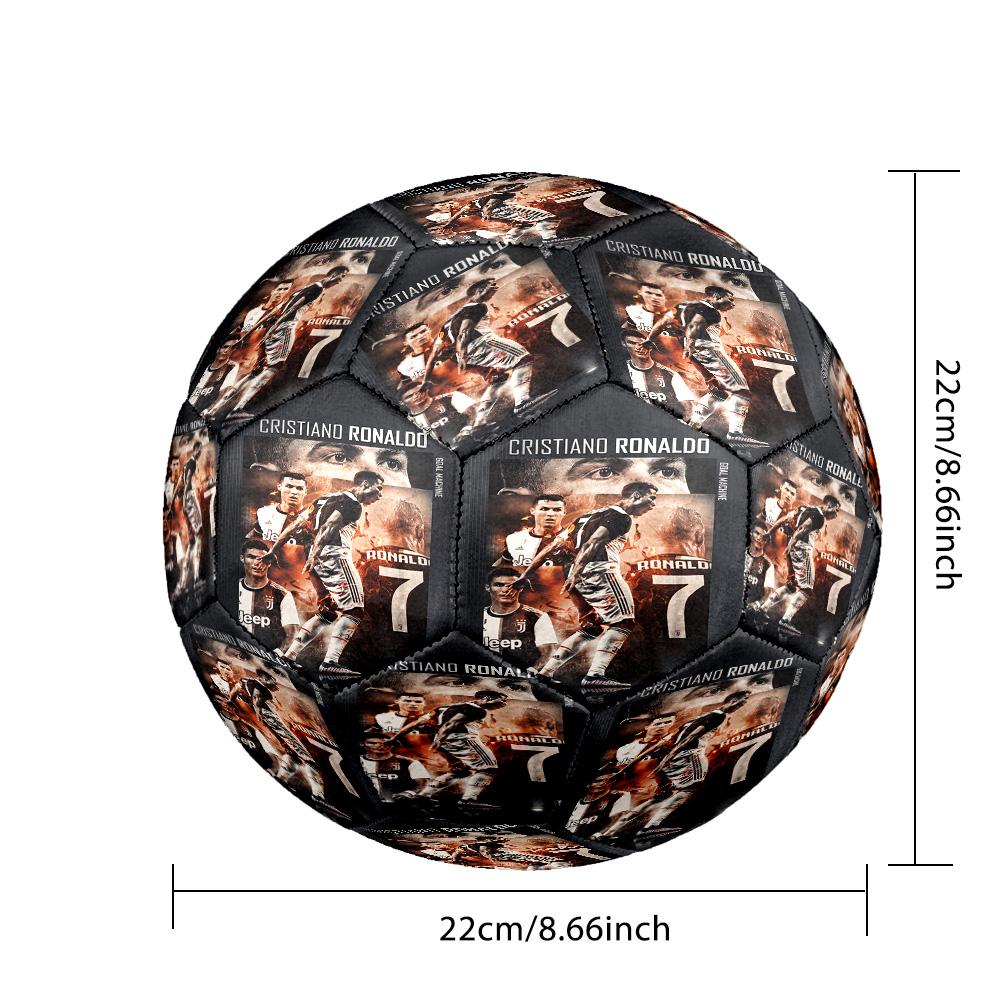Ronaldo's Cristiano Ronaldo Football Legend Soccer Ball Size 5 Football Machine-Stitched Indoor/Outdoor Training and Matches