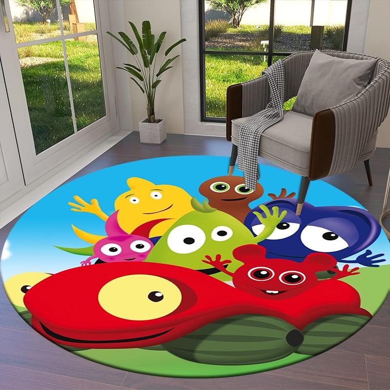 Babblarna Round Area Rug,Carpet Rug for Living Room Bedroom Sofa Playroom Decor,Non-slip Floor Mat28