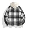 Frühlings- und Herbstferien Zwei Kapuzenjacken, Herren-Plaidmantel