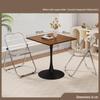 Compact Round Table: Ideal for Balcony, Living Room, or Business Meetings