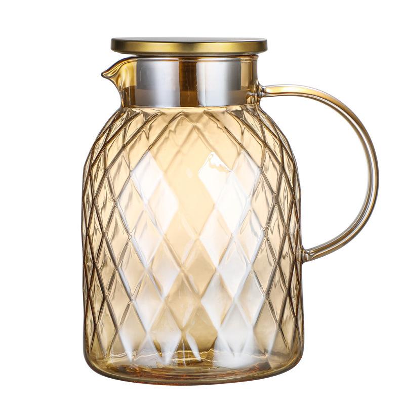 

Бытовой стеклянный чайник для холодной воды большой емкости 1800 мл One Size коричневый