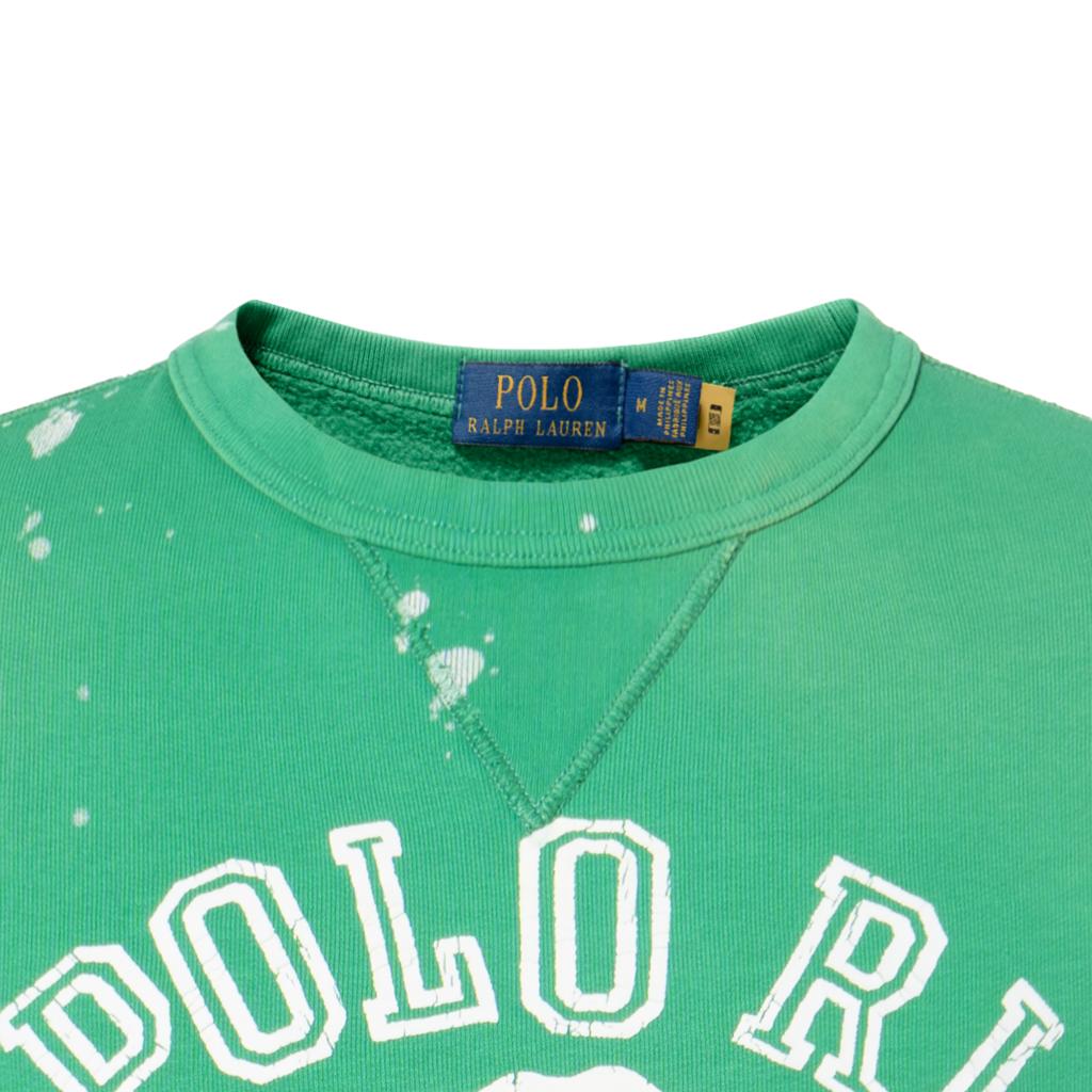 Polo Ralph Lauren Ss22 Logo Letter Number Print Crewneck Pullover Sweatshirt Men sweatshirt Green 710865024-001