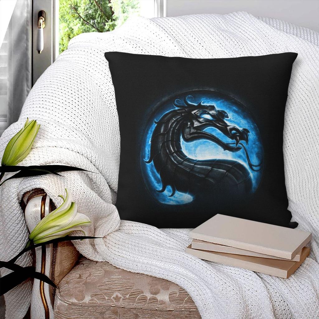 Fighting Game Mortal Kombat Scorpion Sub Zero Warrior 3 Square Pillowcase Cushion Cover Pillow Case Throw Pillow Cover for Home