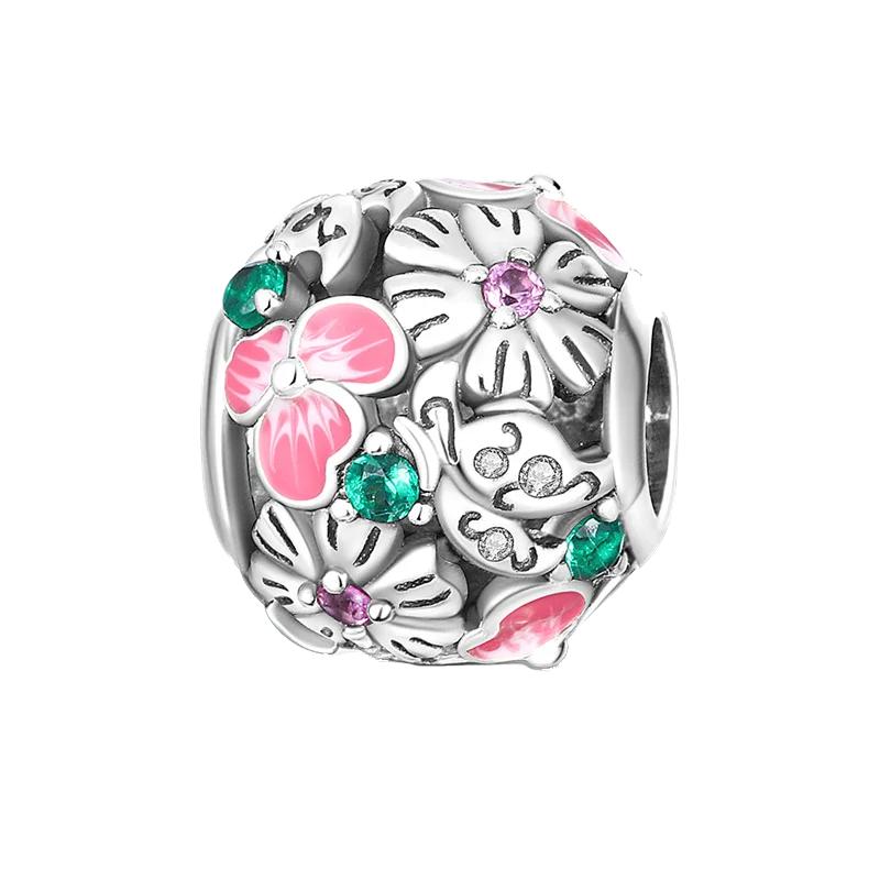 Trendy Fashion Copper Metal Colorful Butterfly Dragonfly Hummingbird Spring Series Charm Bead Components Bead Components Compatible With Do It