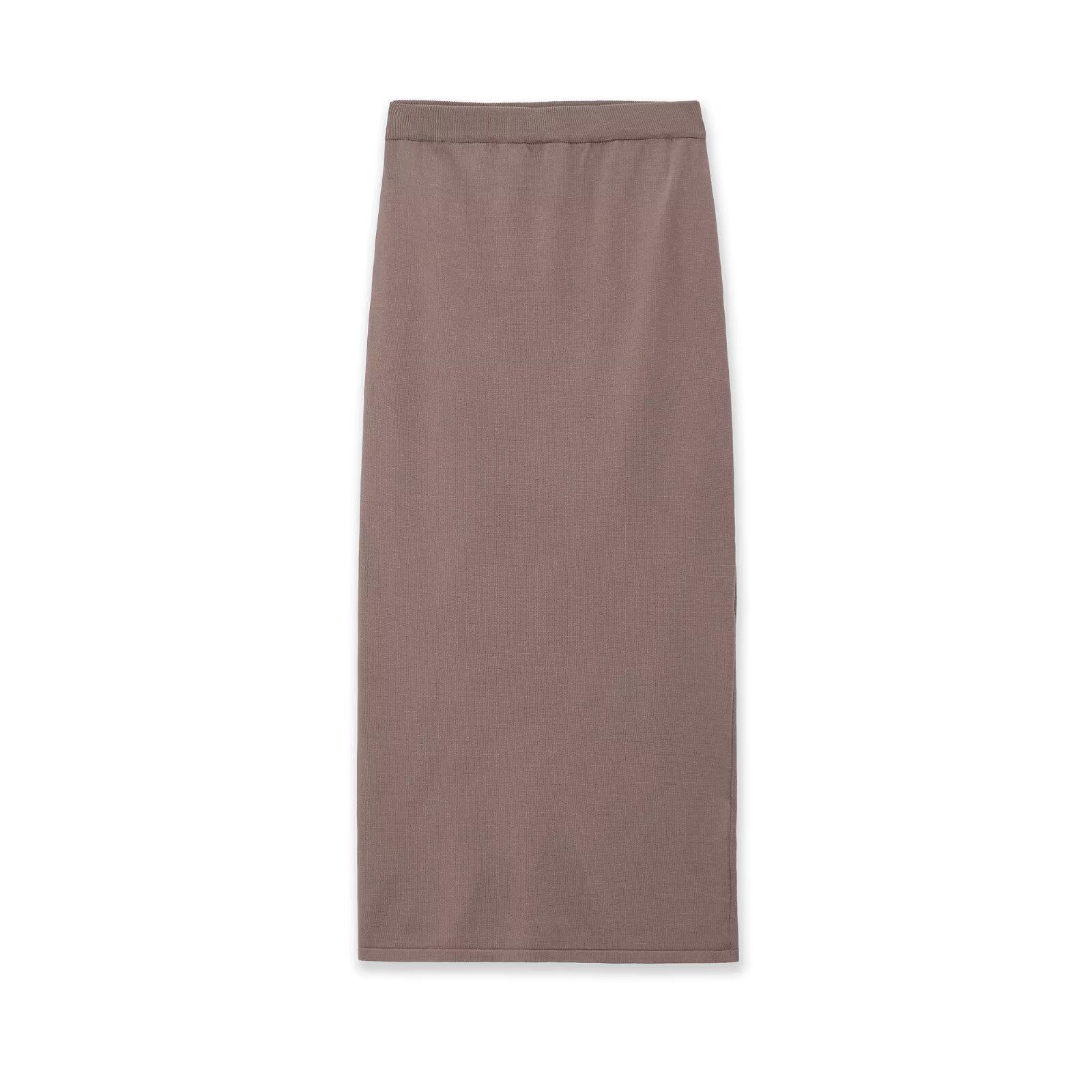 Cross-Border European American Women s Fashion Elastic Mid-Waist Soft Straight Skirt, INS Hot Style Medium верблюд