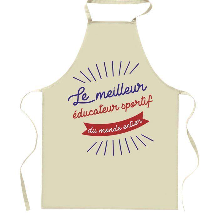 Tablier de cuisine - Planetee - Impression bretonne - Coton épais résistant - Liens ajustables (Made in France)