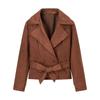 Za New Fall Women's Clothing 2025 Fashion Wind Stylish Fashion Tailored Collar Suede Double Breasted Outwear