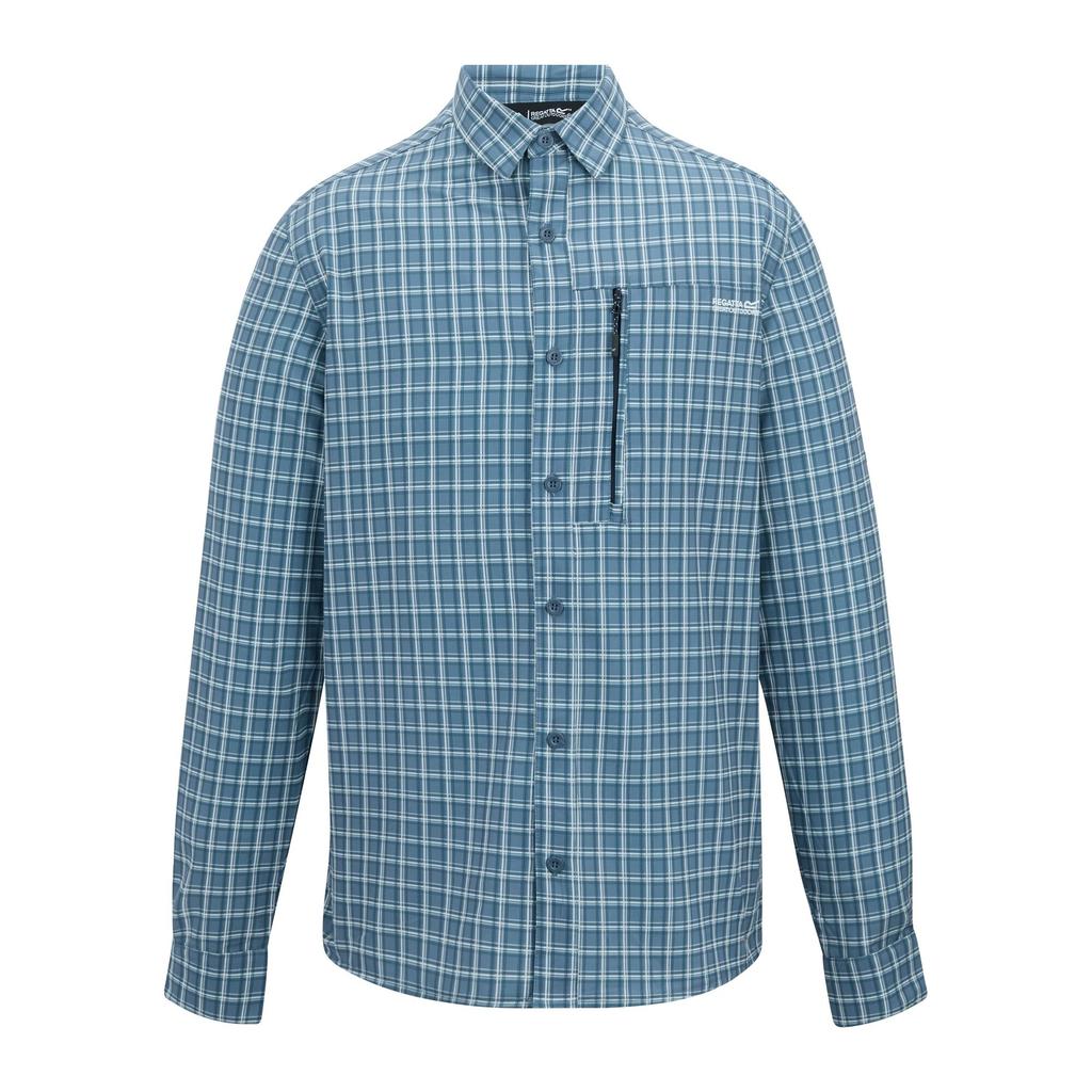 Regatta Mens Checked Insect Repellent Travel Shirt