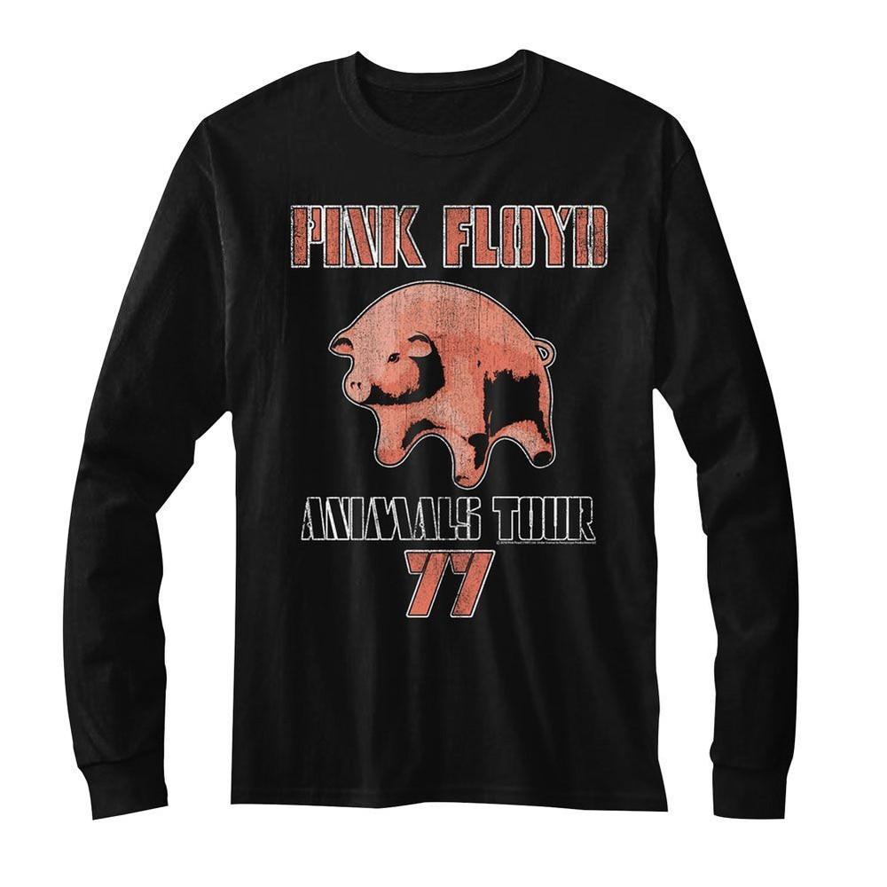 Pink Floyd Animals Tour 1977 Black L/S Music Band Shirt
