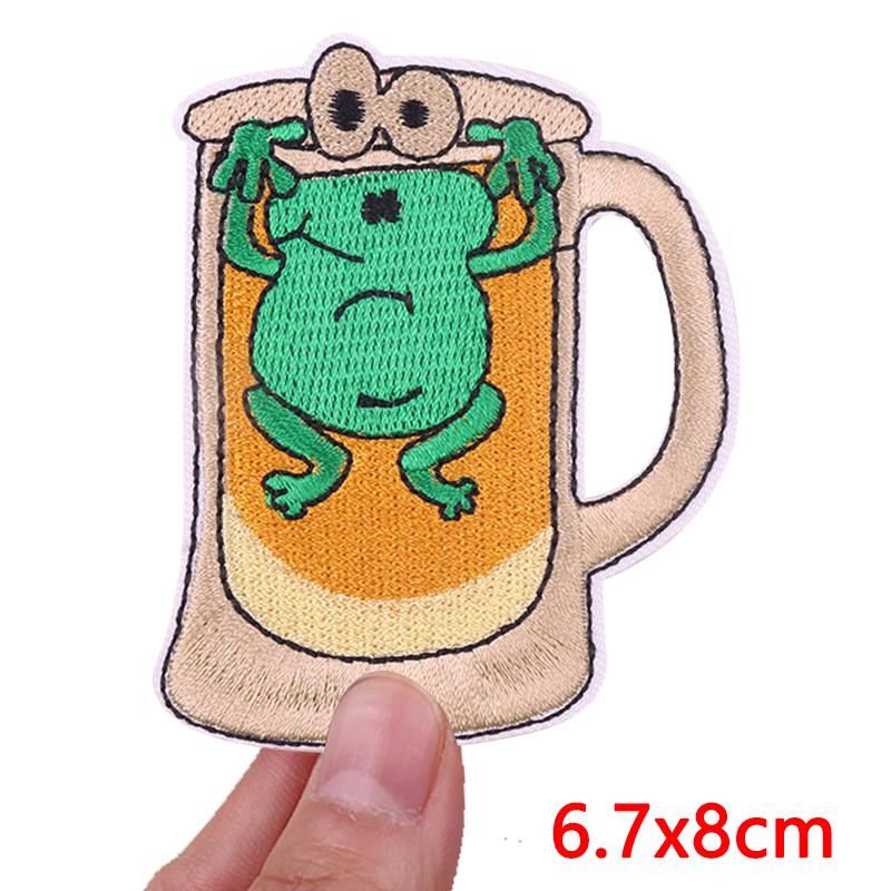Niederlande Frosch Oeteldonk Emblem Gestickter Aufnäher Niederländischer Karneval Aufnäher Aufbügelbilder Für Kleidung DIY Feier Geschenke