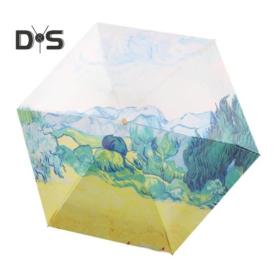 

Складной зонт с стержнями из черного металла и спицами из стекловолокна, цветочный узор, легкий ветроустойчивый зонт C