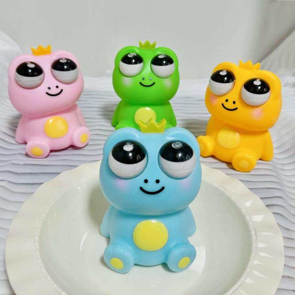 New 1Pcs Fidget Toy Squeeze Cute Animal Staring Frog Antistress Pinch Decompressions Vent Squeeze Toy Novelty Kids Birthday Gift