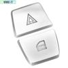 2xChrome Security warning Button Cover Trim For BMW 5 6 7 Series F10 F11 F07