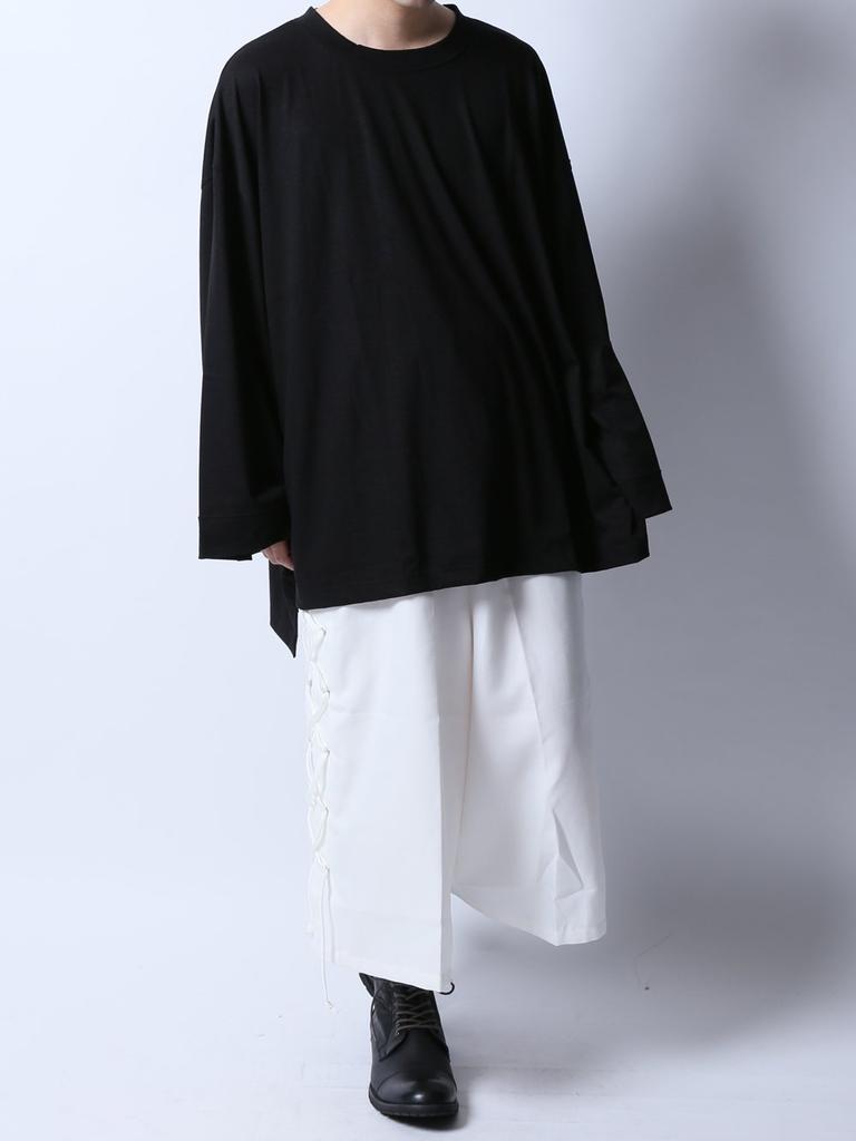 AS SUPER SONIC Cut and Sew Long Length Wide Sleeve Fashionable Black F Men's