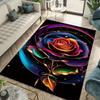1pc Rose Carpet, Comfortable Non-Slip Printed Area Rug for Kitchen, Living Room, Balcony, Bathroom Accessories, Home Decor, Hote