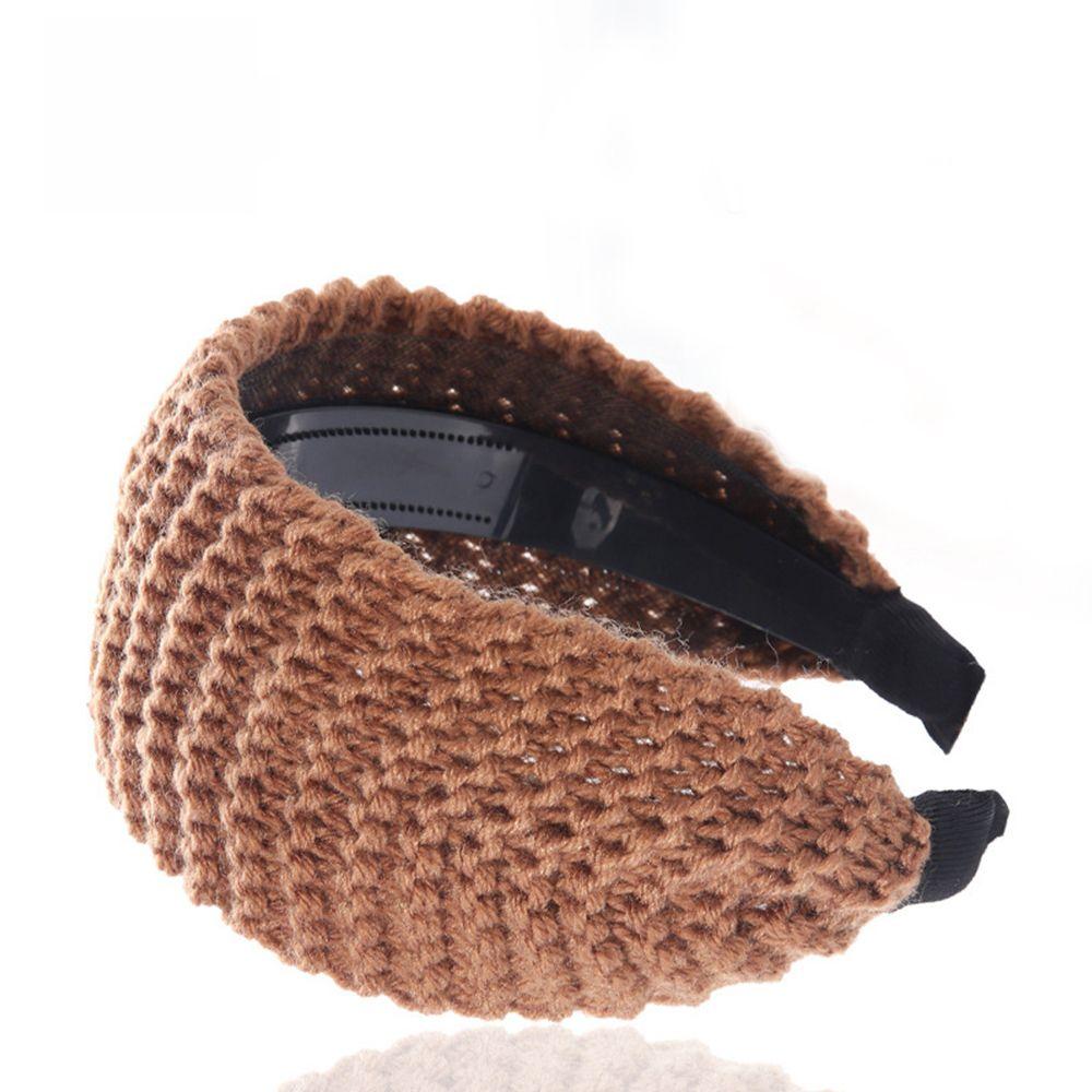 Fashion Wide Winter Wool Knitted Headband Hair Accessories Head Wrap Handmade Headwear