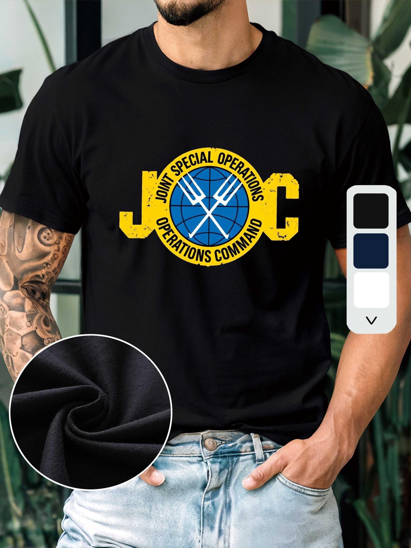 601 Cotton Blend T-shirt - Black Military-Inspired Graphic Print S