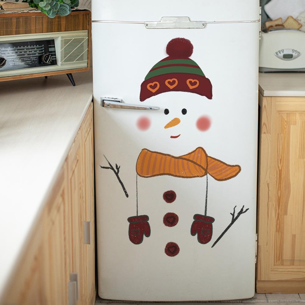 Świąteczna Dekoracja Patyk Bałwan Sypialnia Gabinet Drzwi z Upiększającymi Dekoracyjnymi Naklejkami Ściennymi