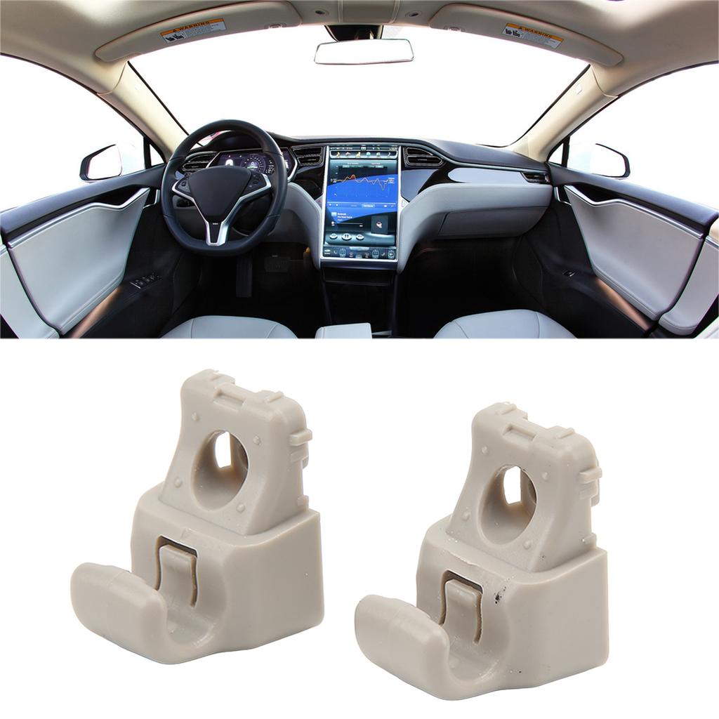 2Pcs Sun Visor Clip 1130993‑00‑A Left Right Sun Visor Hook Replacement for Tesla Model 3 2017‑2020