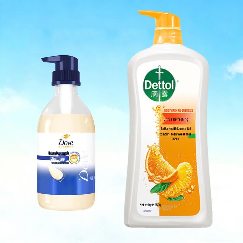

Dove Intensive Nourishment Shampoo & Dettol Citrus Fresh Shower Gel Set
