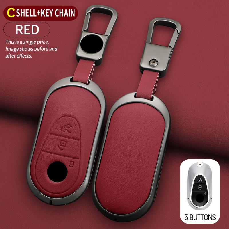 Zinc Alloy Car Key Case Cover For Mercedes Benz C E S Class Glc W206 W223 W214 E300 C260 C300 S450 S500 Keychain Accessories