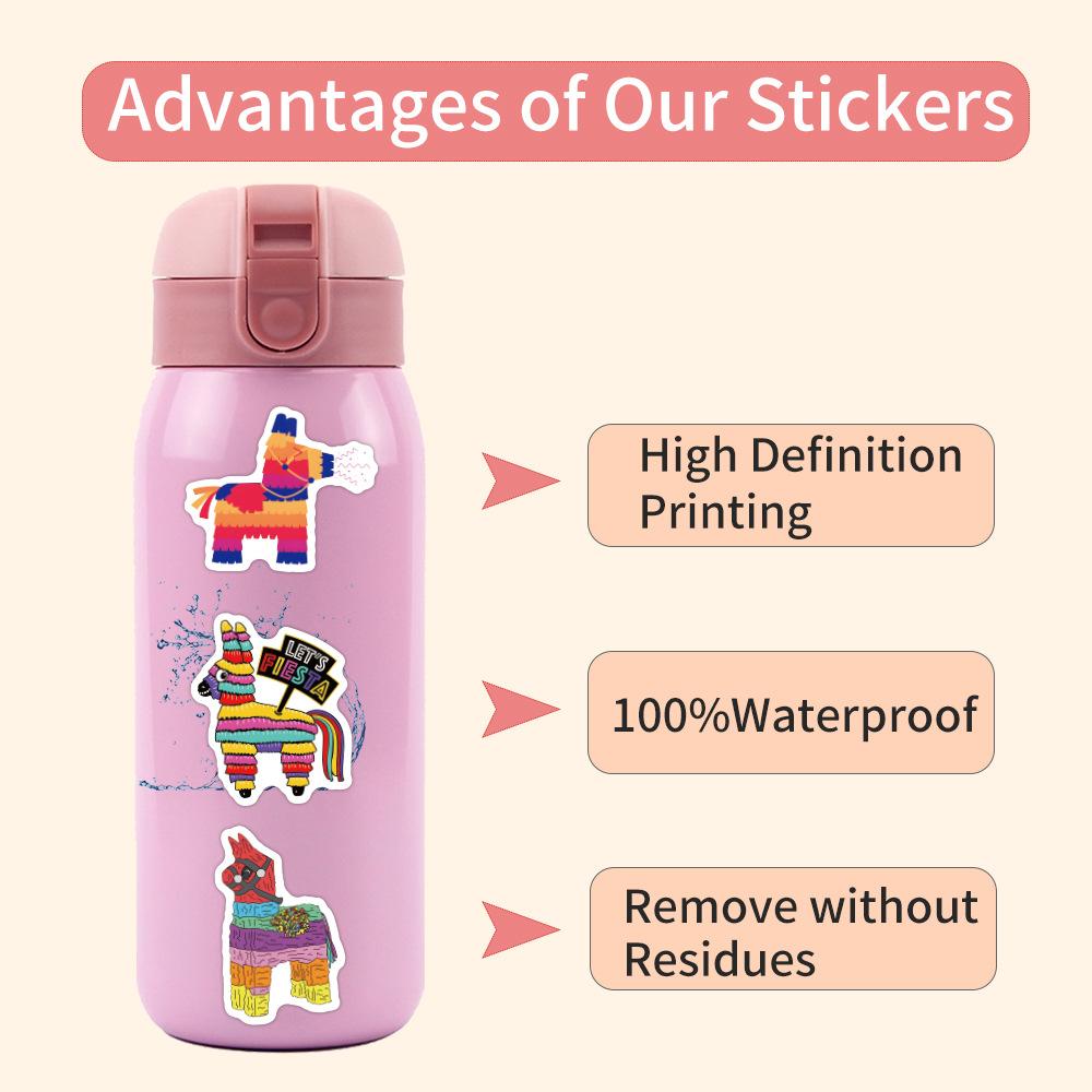60 New Pinata Doodle Stickers Decorative Notebook Suitcase Cartoon Stickers