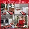 Set Christmas Kitchen Floor Mats Non Slip Washable Snowman Plaid Tree Snowflake Runner Rug for Family Xmas Holiday Decor
