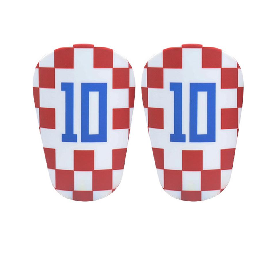 Chapmap Mini Football Soccer Shin Guards Mini Size Lightweight Number Printed Hard Shell Protective Shin Pads for Youth Adult 1