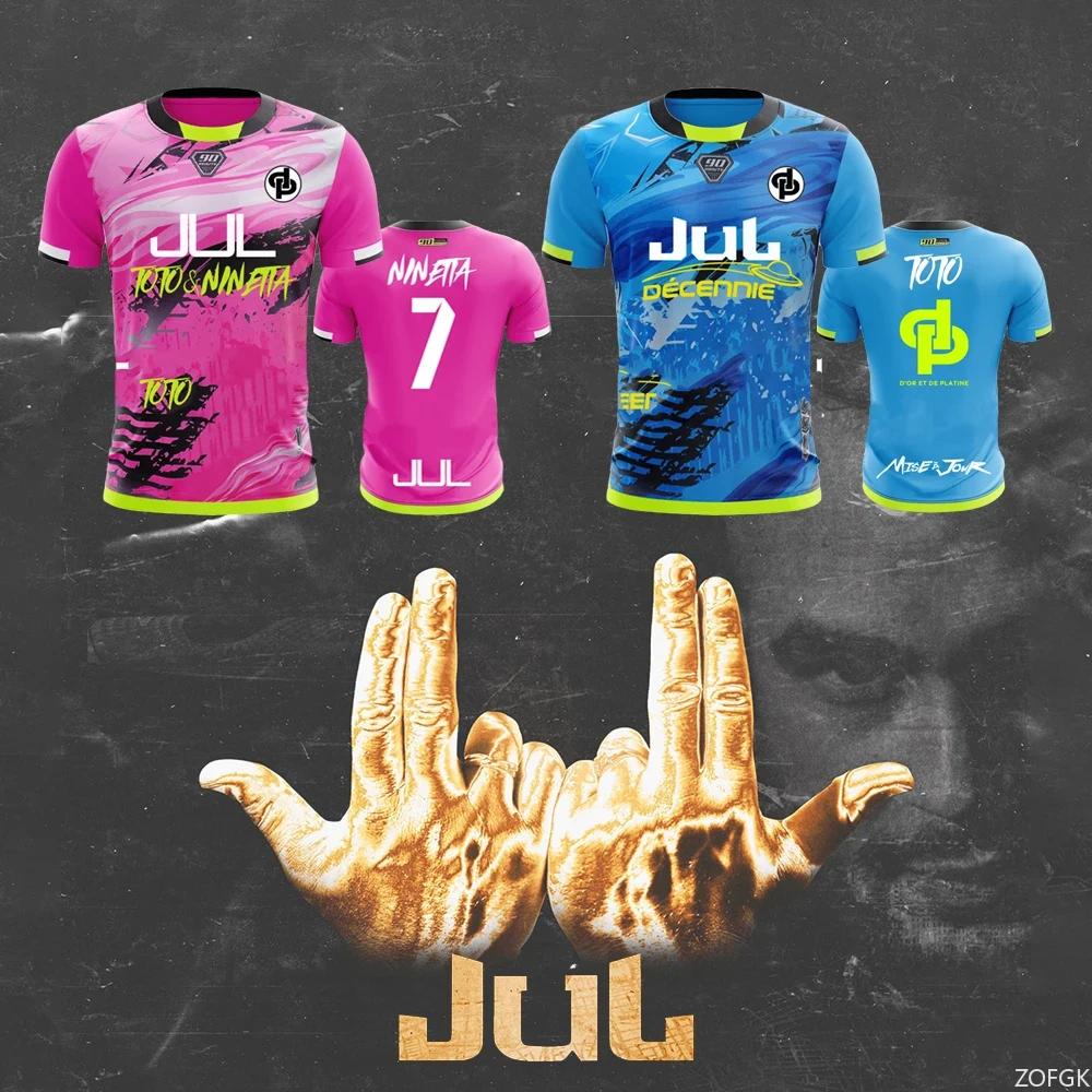 Нова футболка Maillot JUL Літня молодіжна Дихаюча та швидковисихаюча Тренувальні футбольні футболки Унісекс Спортивні майки