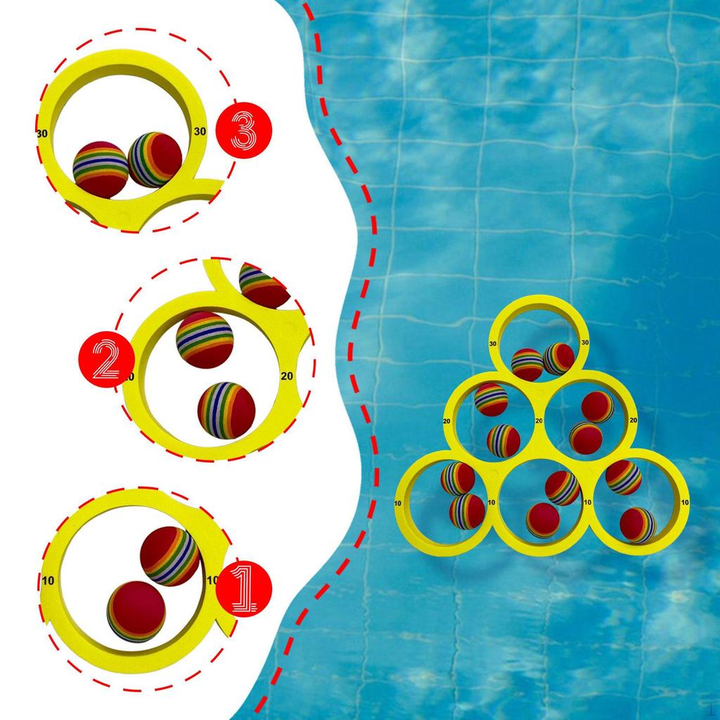 Colorful Ball Toss Game for Swimming Pool with Easy Setup